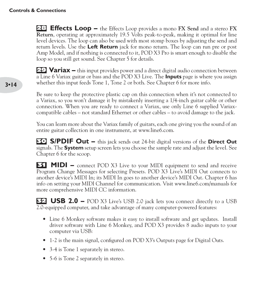 Line 6 POD X3 Family manual 314 