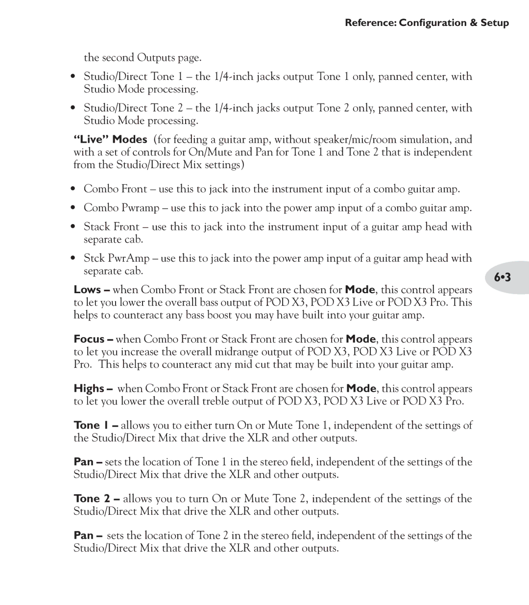 Line 6 POD X3 Family manual Reference Configuration & Setup 