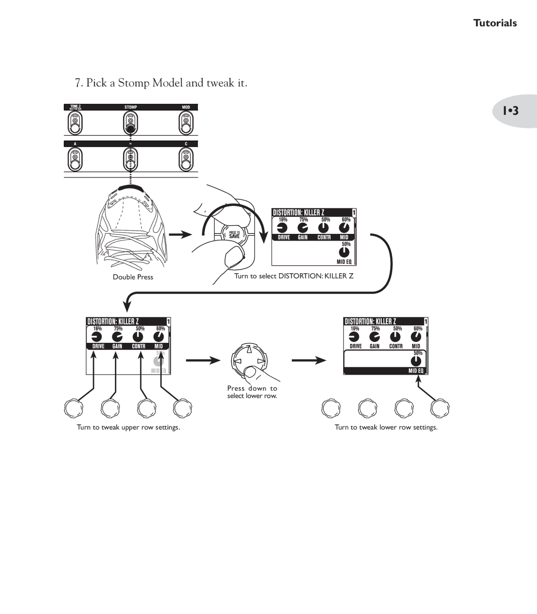 Line 6 POD X3 Family manual Pick a Stomp Model and tweak it 