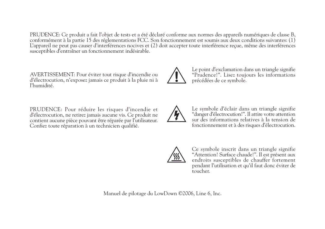 Line 6 Studio 110 specifications 