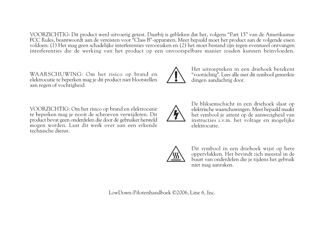 Line 6 Studio 110 specifications 