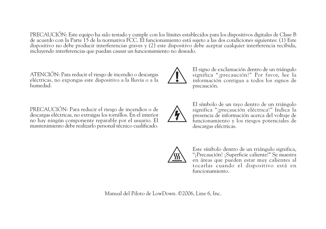 Line 6 Studio 110 specifications 