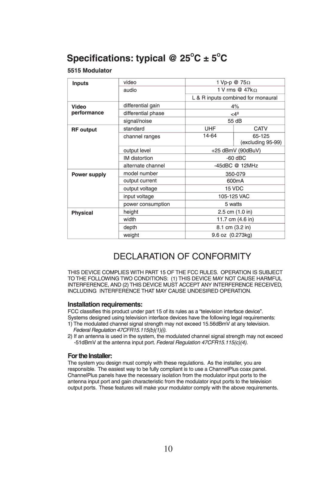 Linear 5515 manual 