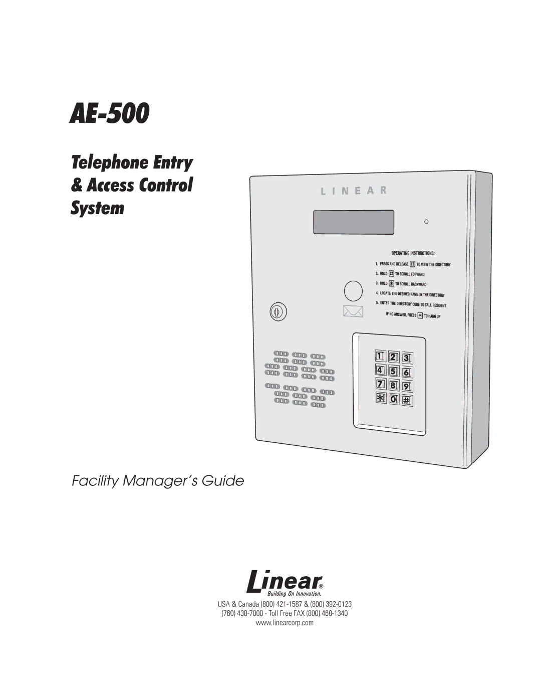 Linear AE-500 manual 