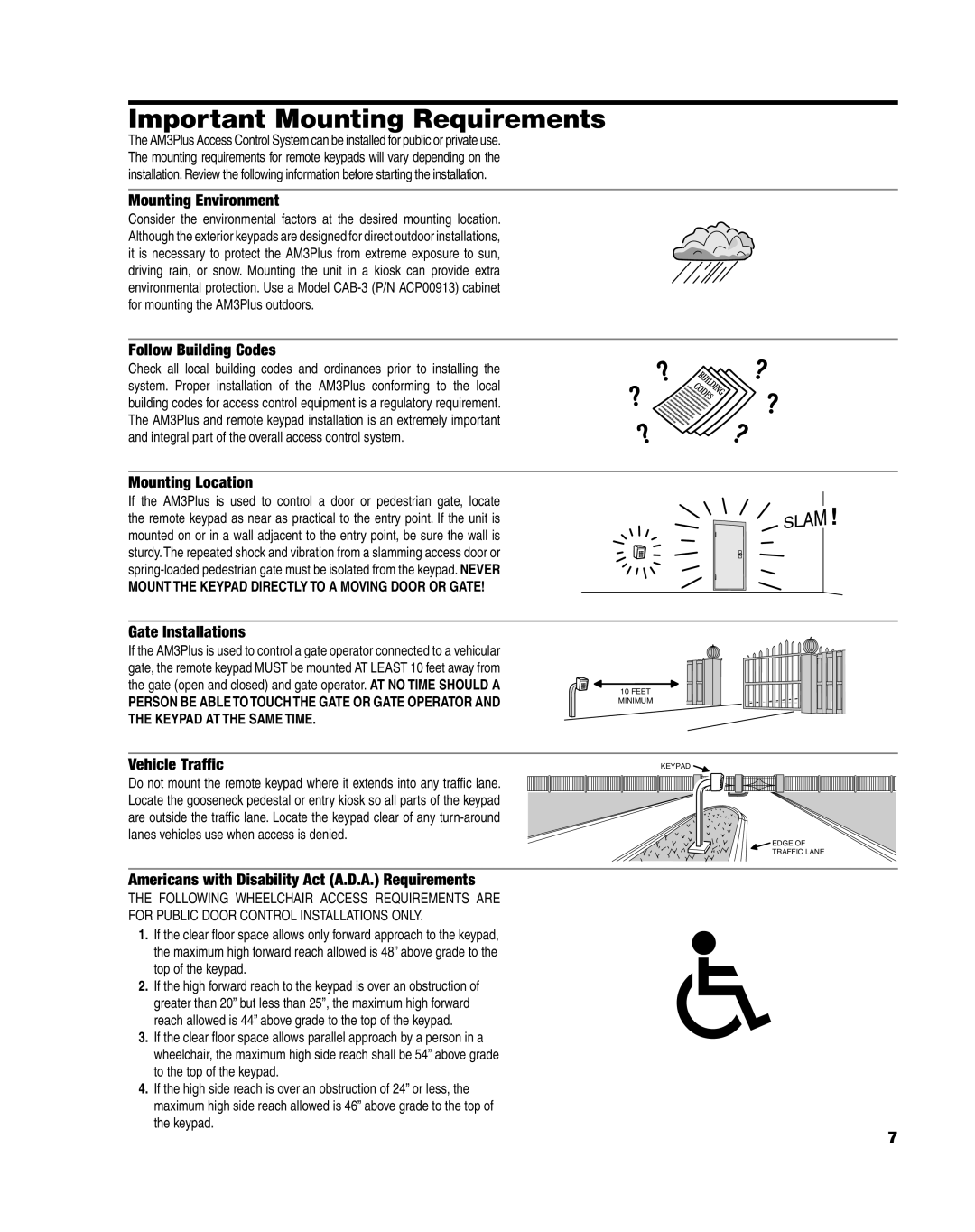 Linear AM3Plus installation instructions Important Mounting Requirements 