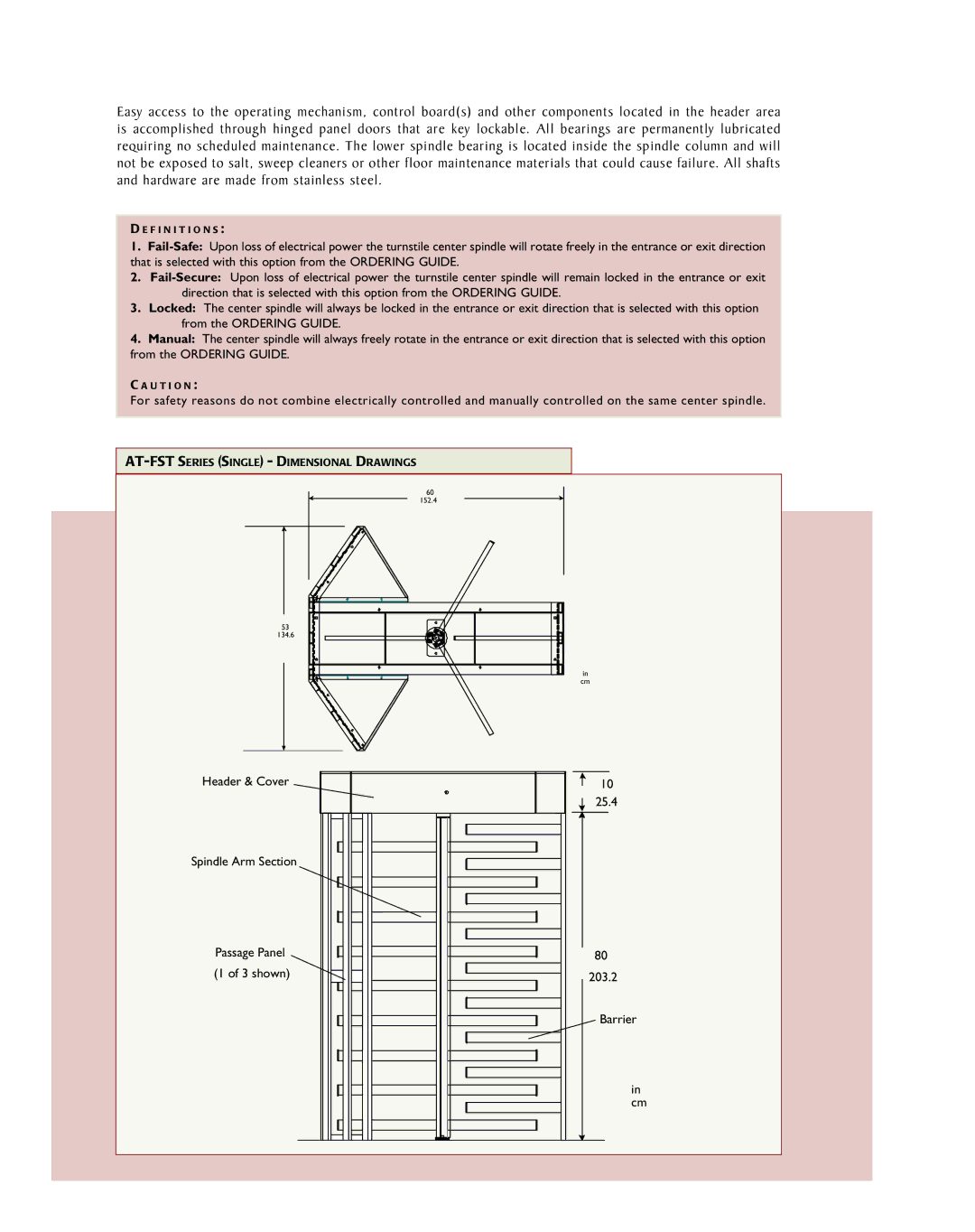 Linear at-fst brochure AT-FST Series Single Dimensional Drawings 