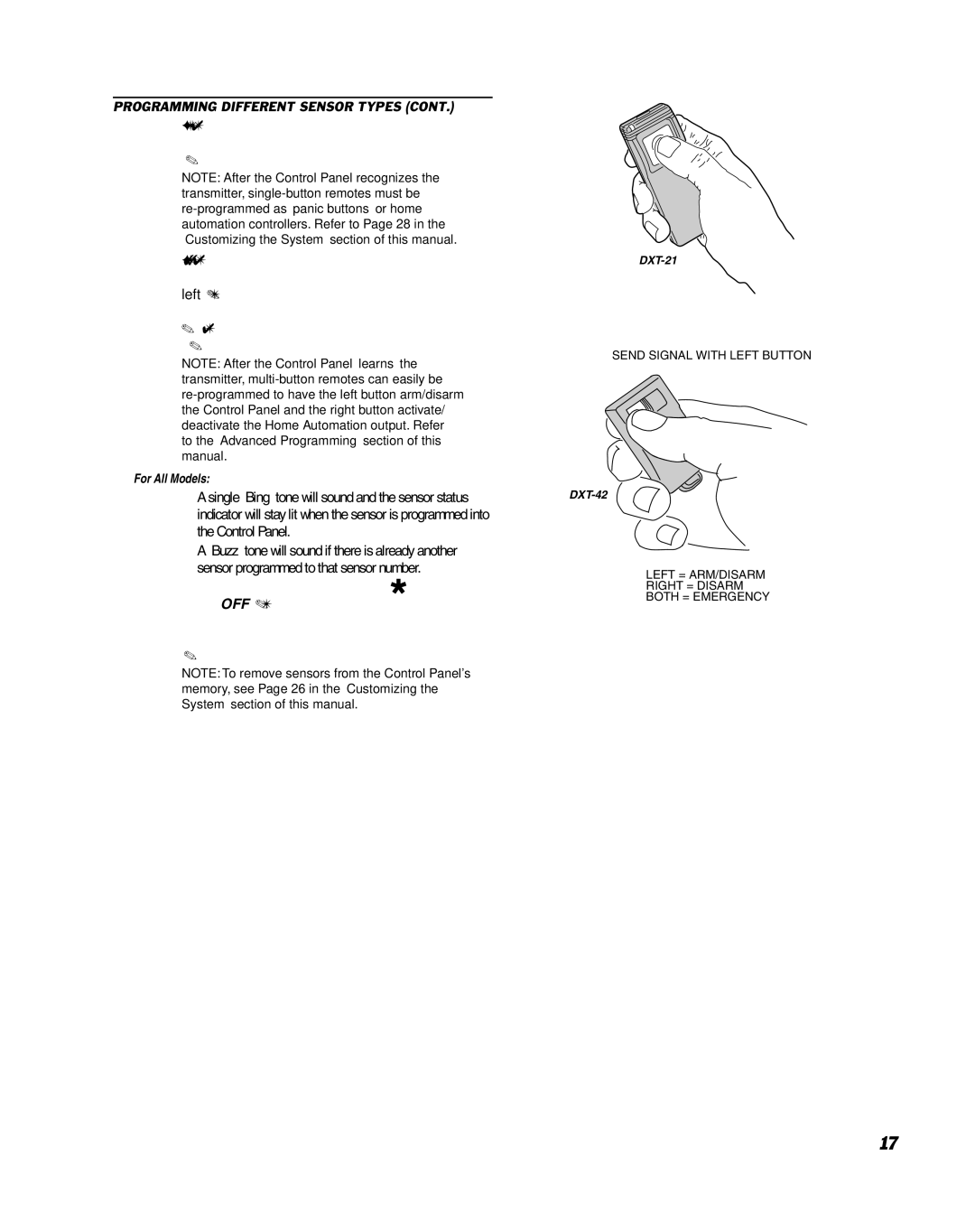 Linear DUAL 824 manual For All Models 