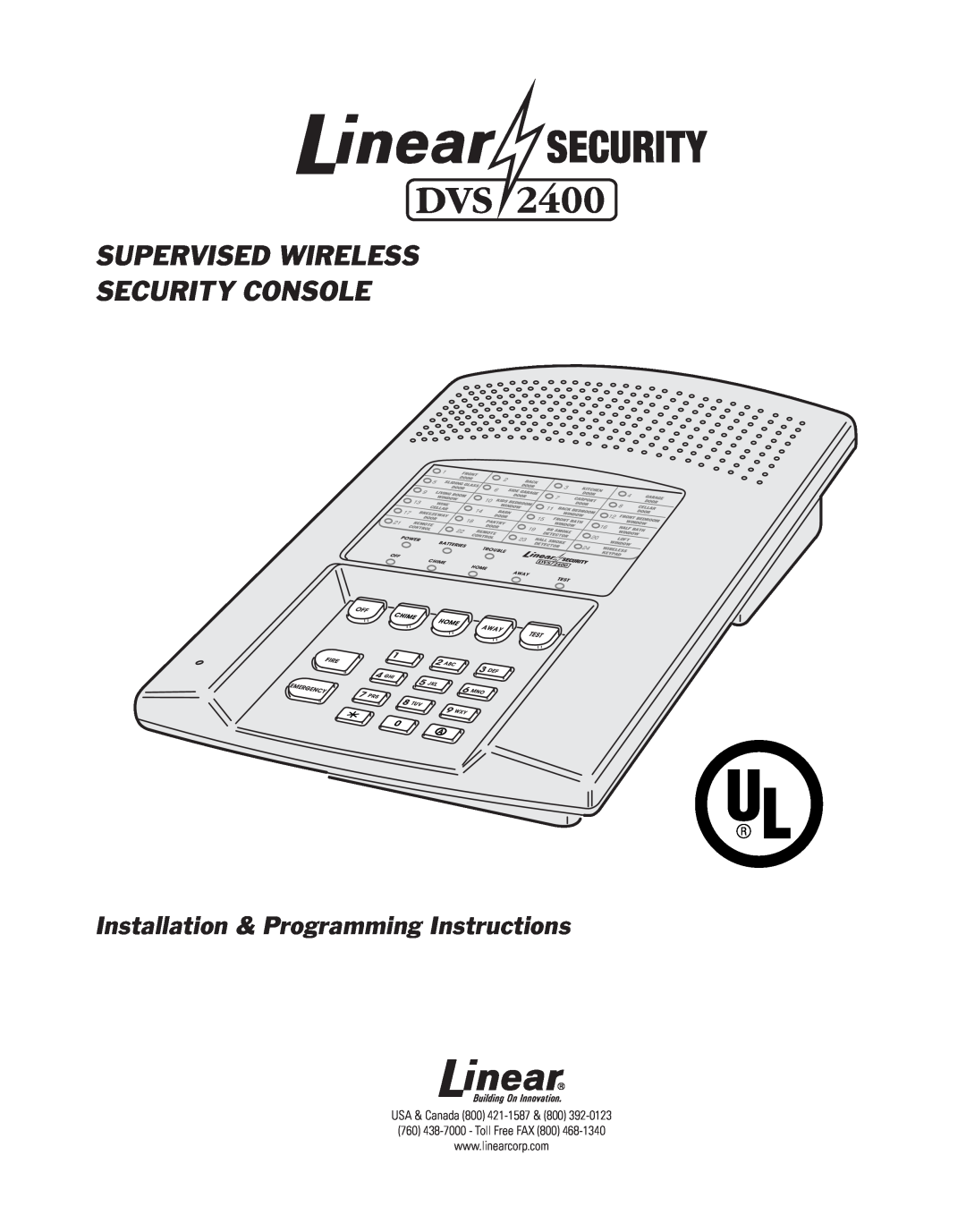 Linear DVS-1200, DVS-2400 manual RA-2400, Remote Access Software, For Technical Assistance Call, Linear Technical Services 