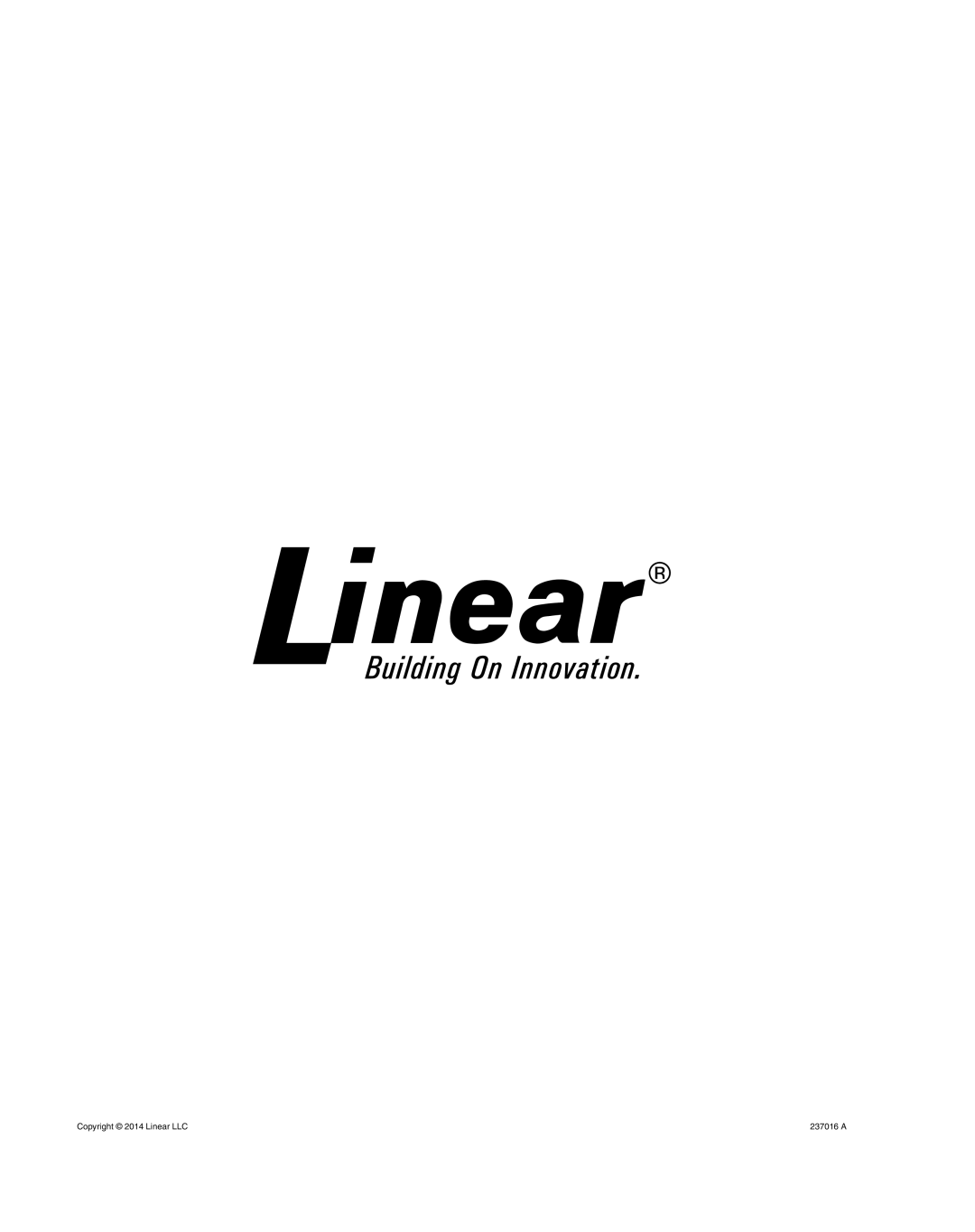 Linear PERS-4200 Series manual Copyright 2014 Linear LLC 237016 a 