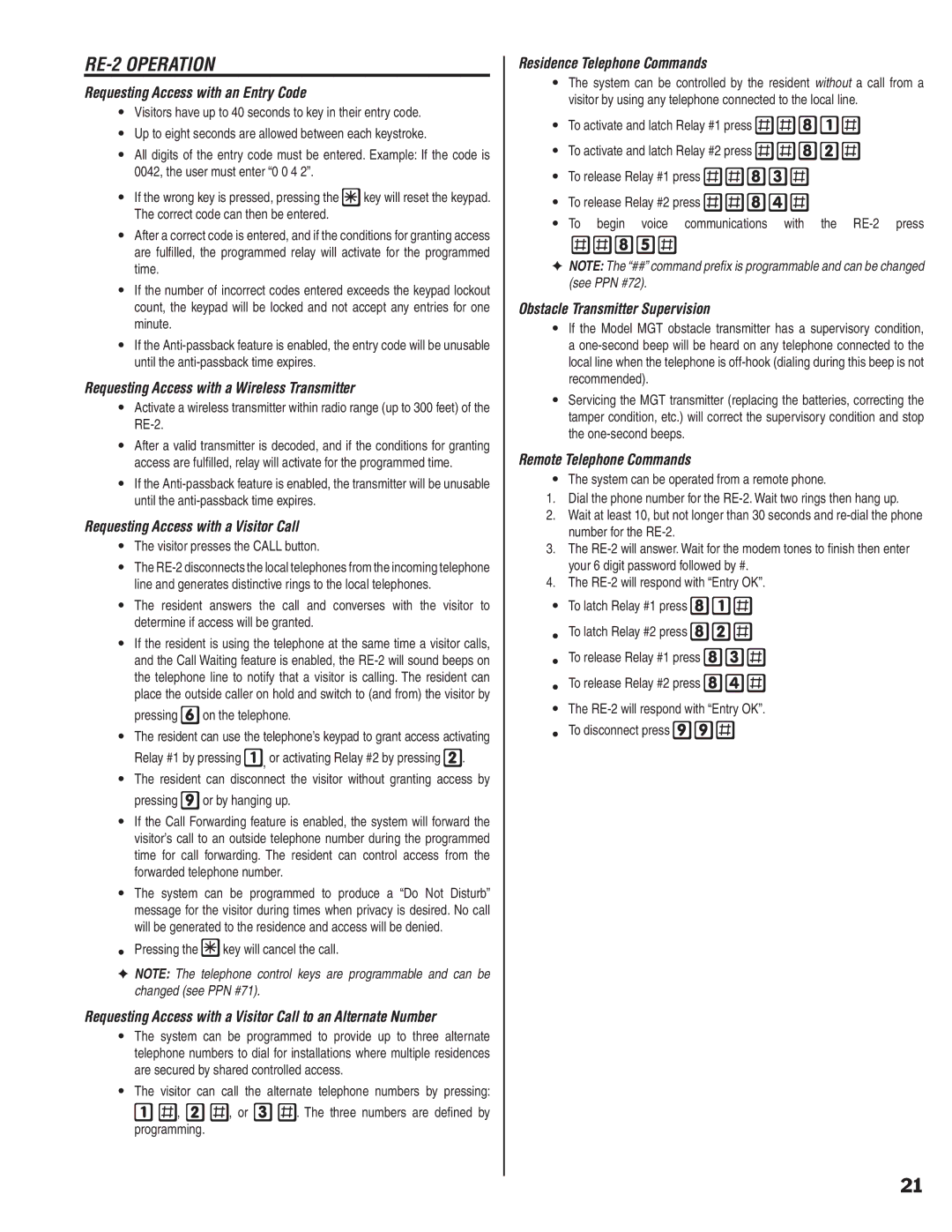 Linear manual RE-2 Operation 