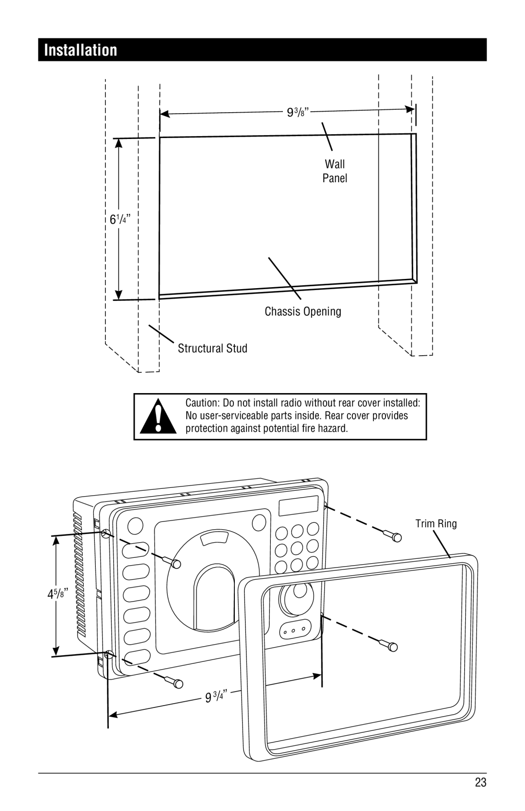 Linear RV4500 installation manual Installation 