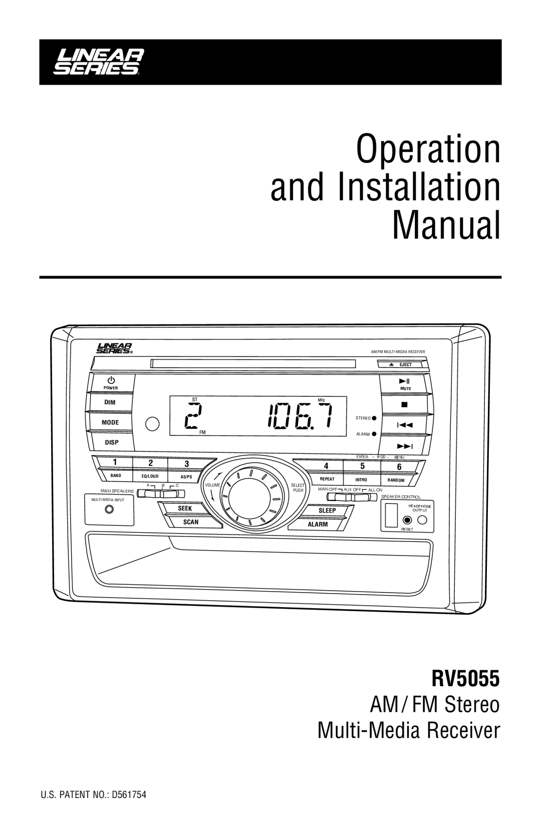 Linear RV5055 installation manual Operation Installation Manual 