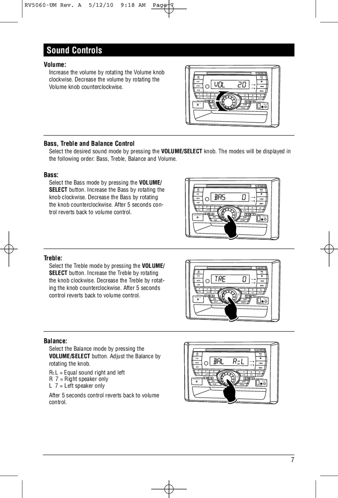 Linear RV5060 installation manual Sound Controls 