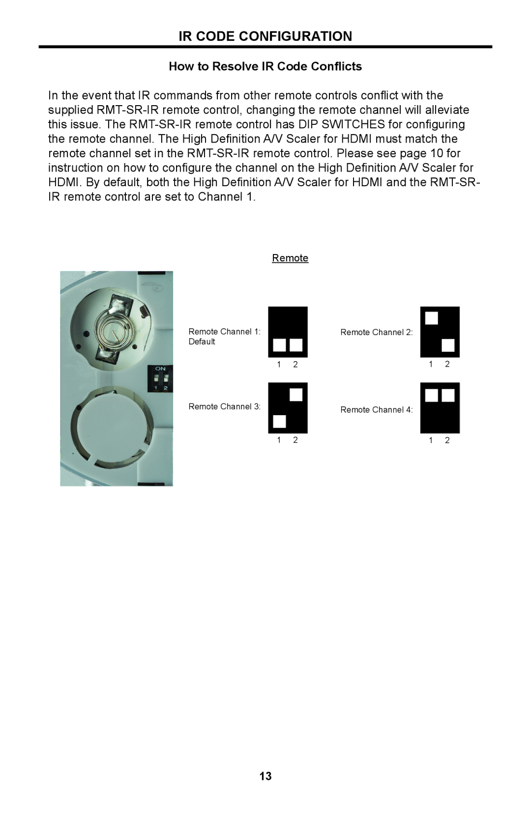 Linear SCALER-2-1080P user manual IR Code Configuration, How to Resolve IR Code Conflicts 