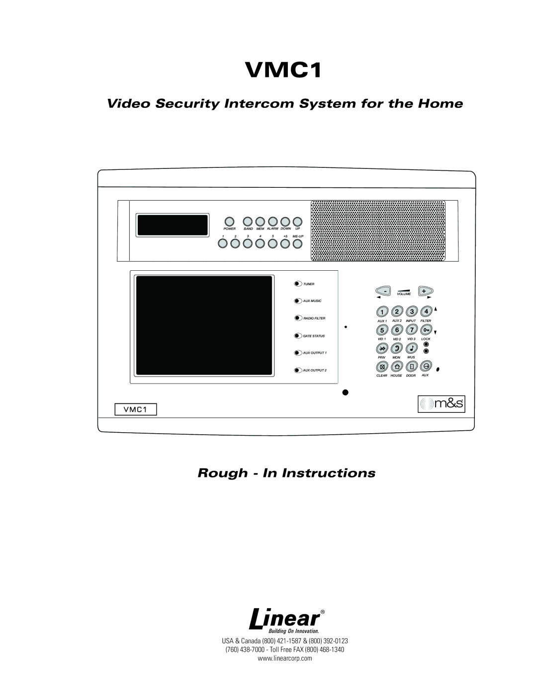 Linear VMC-1 manual VMC1 