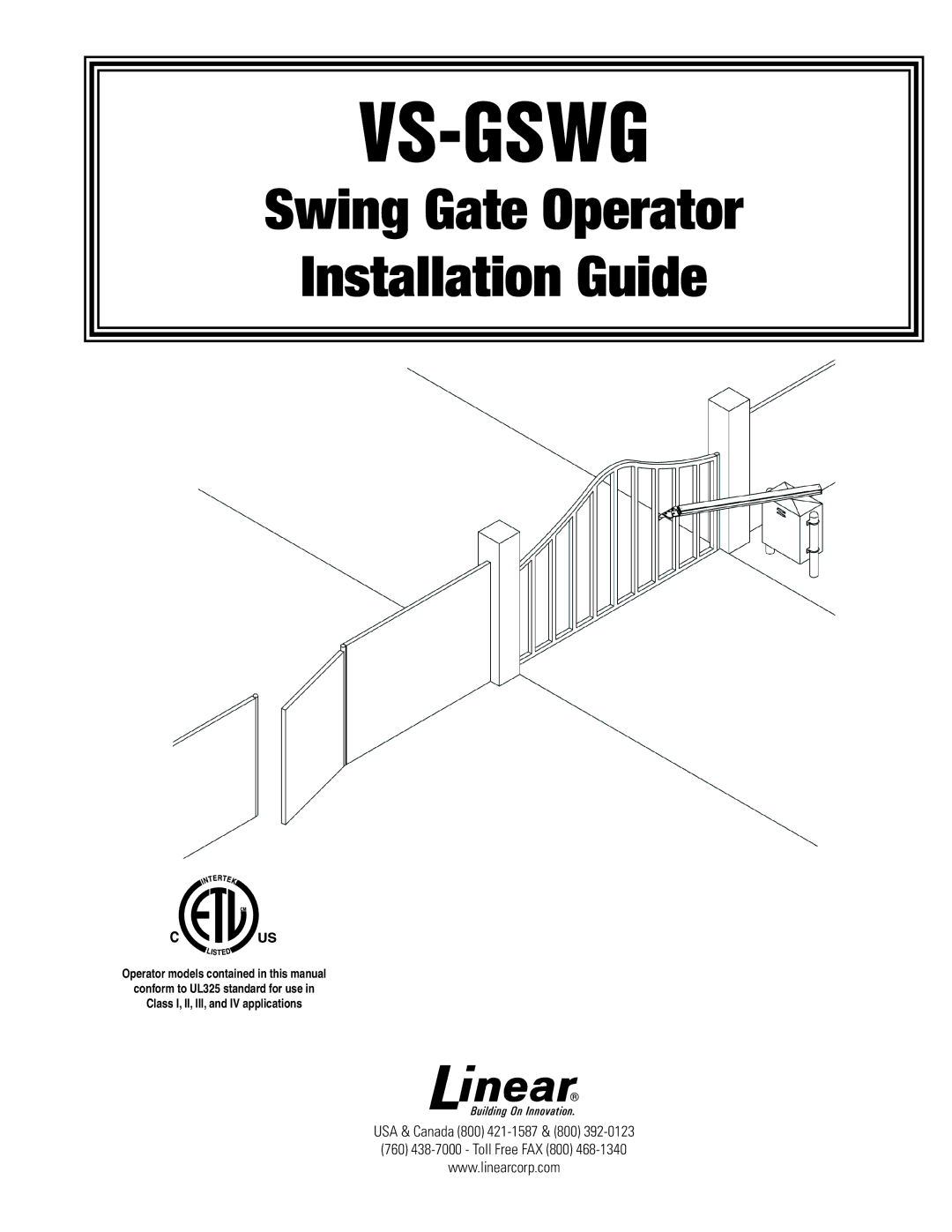 Linear VS-GSWG manual Vs-Gswg 