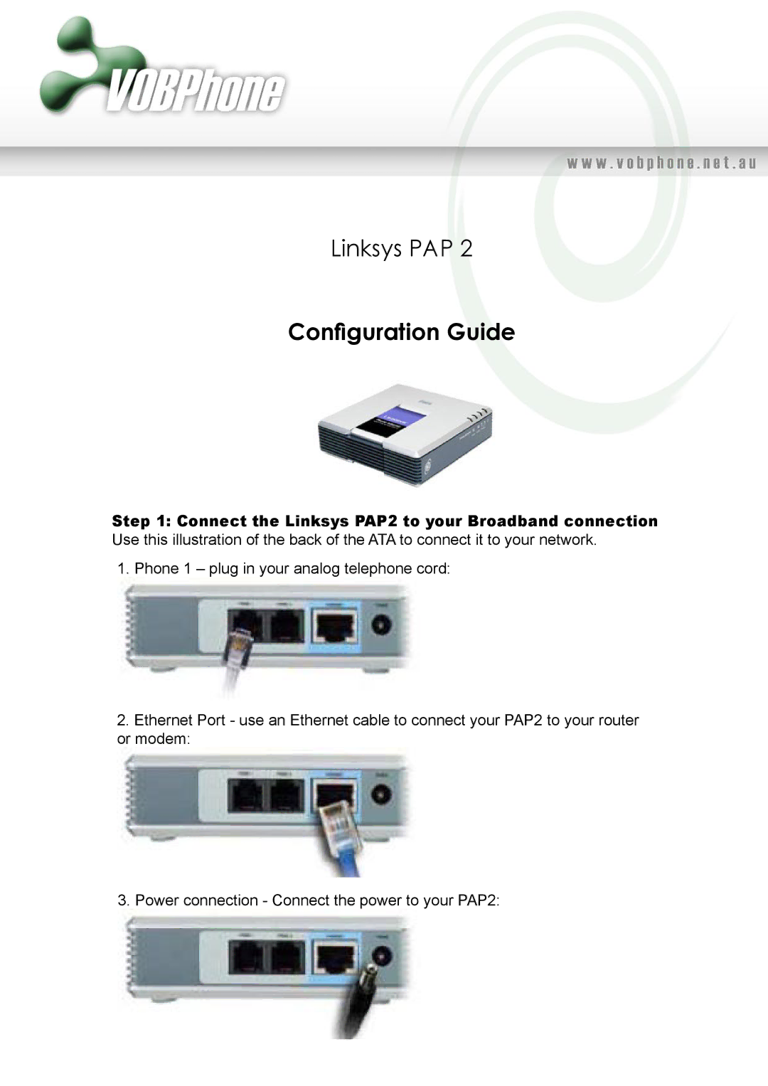 Linksys 2 manual Conﬁguration Guide 