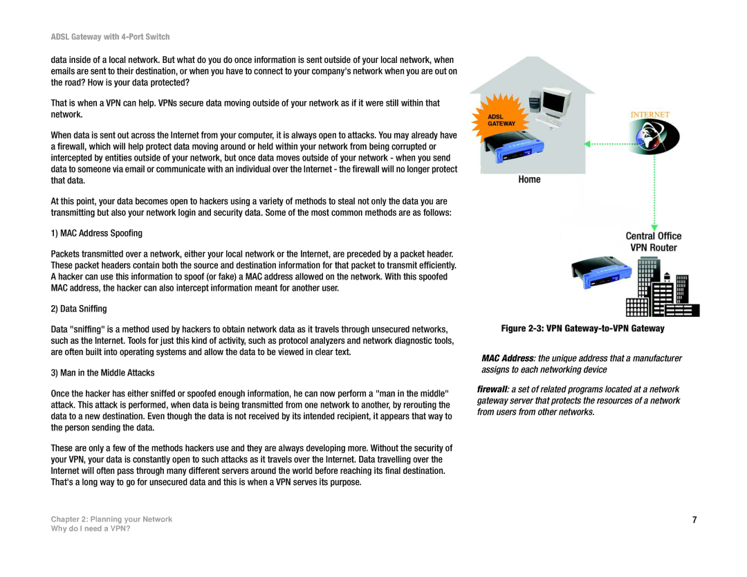 Linksys AG041 manual VPN Gateway-to-VPN Gateway 