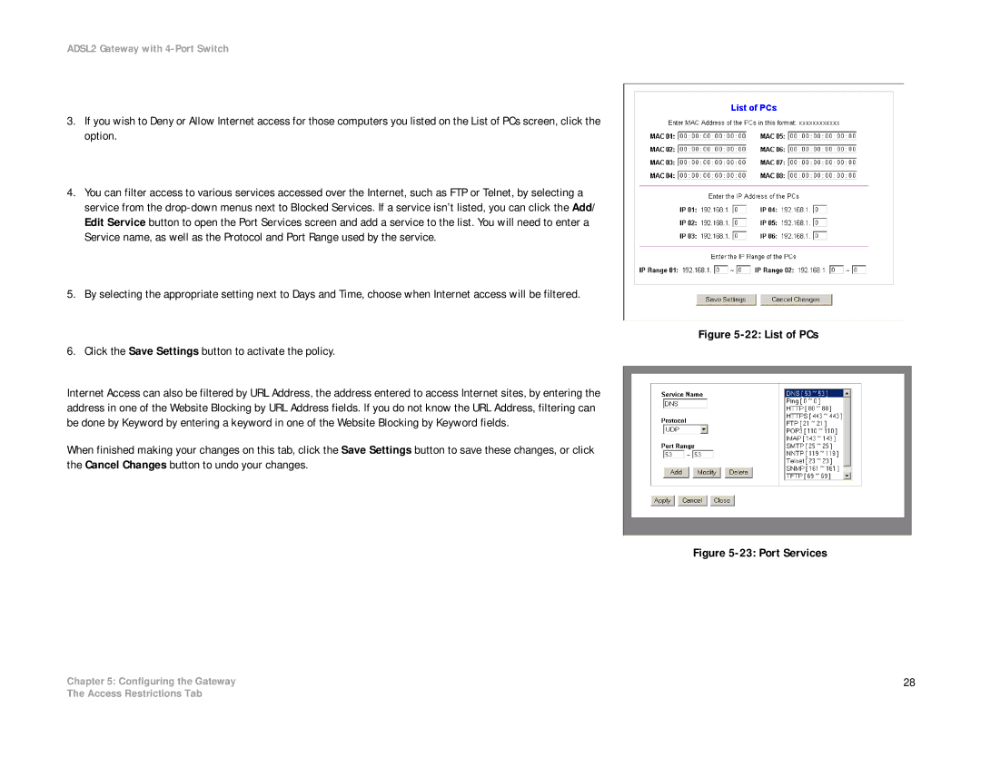 Linksys AG241 manual List of PCs 