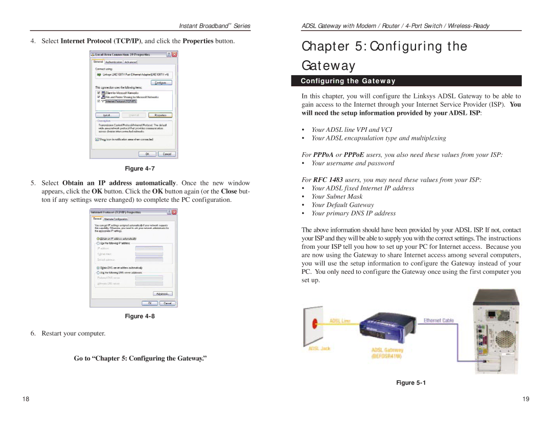 Linksys BEFDSR41W manual Configuring the Gateway 