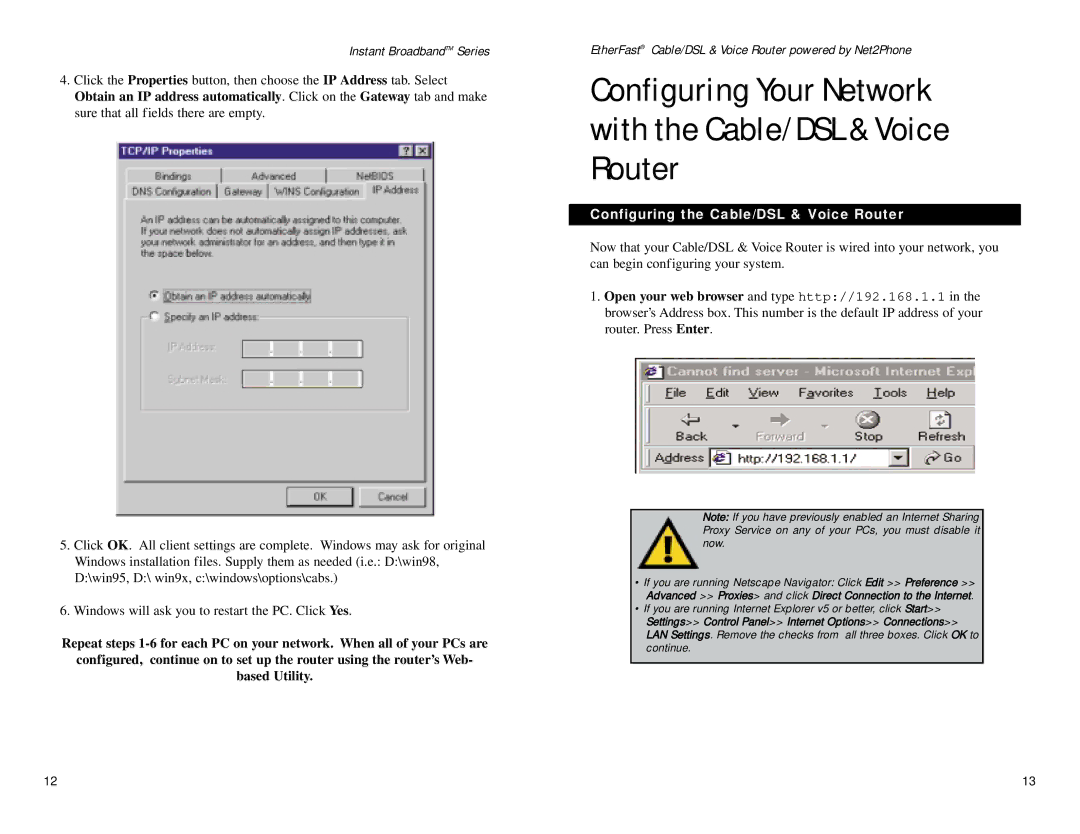 Linksys BEFN2PS4 Configuring Your Network with the Cable/DSL & Voice Router, Configuring the Cable/DSL & Voice Router 