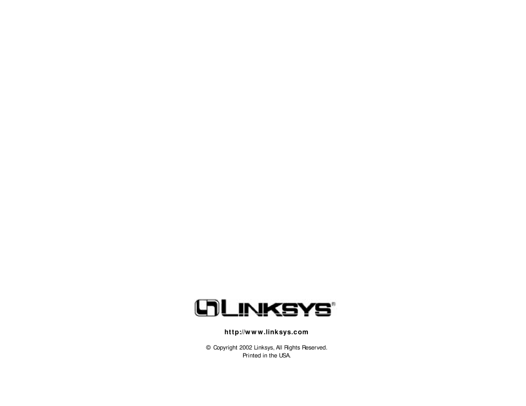 Linksys BEFSR41W manual Copyright 2002 Linksys, All Rights Reserved 