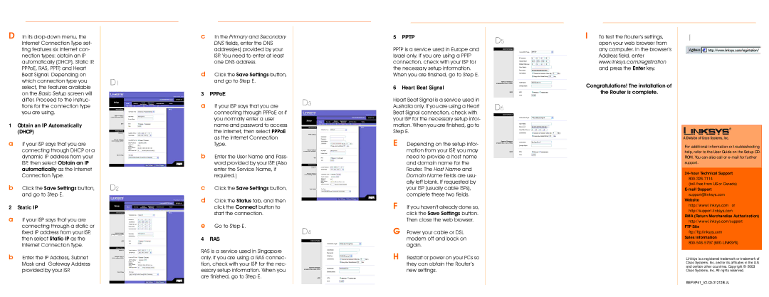 Linksys BEFVP41 V2 manual Ras, Pptp 