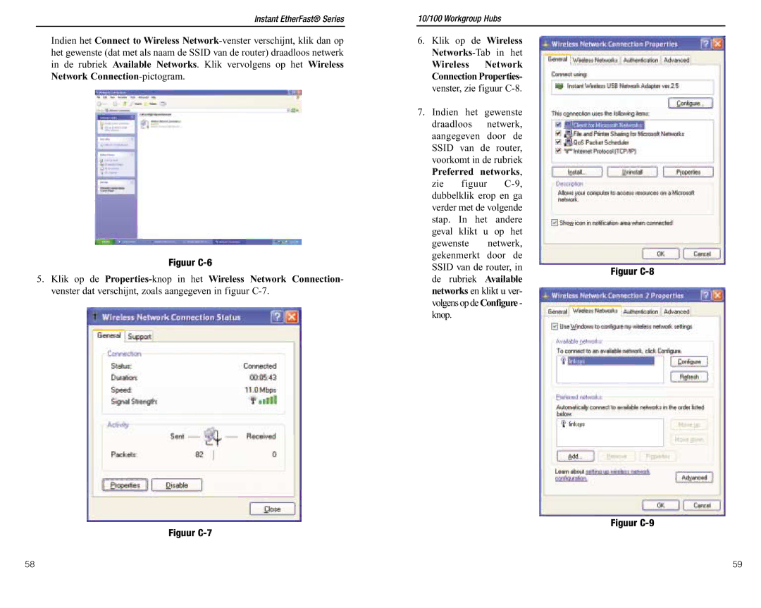 Linksys BEFW11S4 ver. 3 manual Figuur C-6, Figuur C-7, Figuur C-9, Figuur C-8 