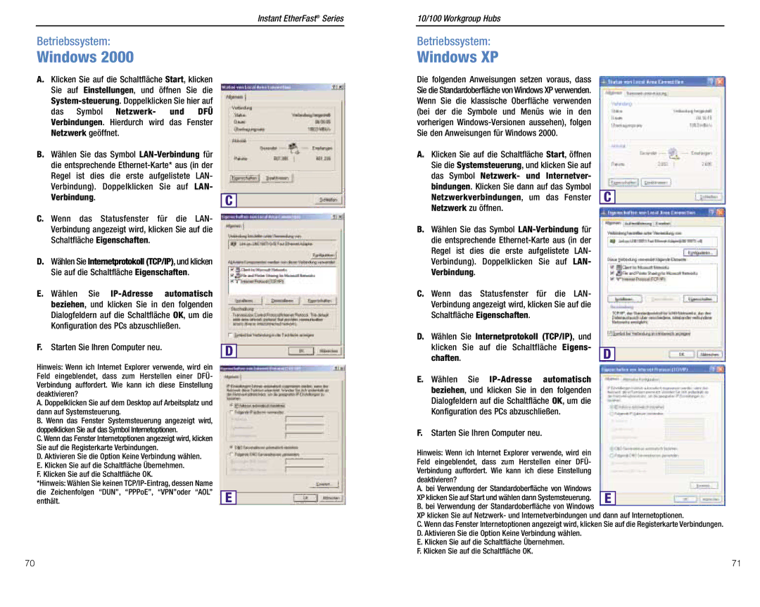 Linksys BEFW11S4 ver. 3 manual Starten Sie Ihren Computer neu, Deaktivieren? 