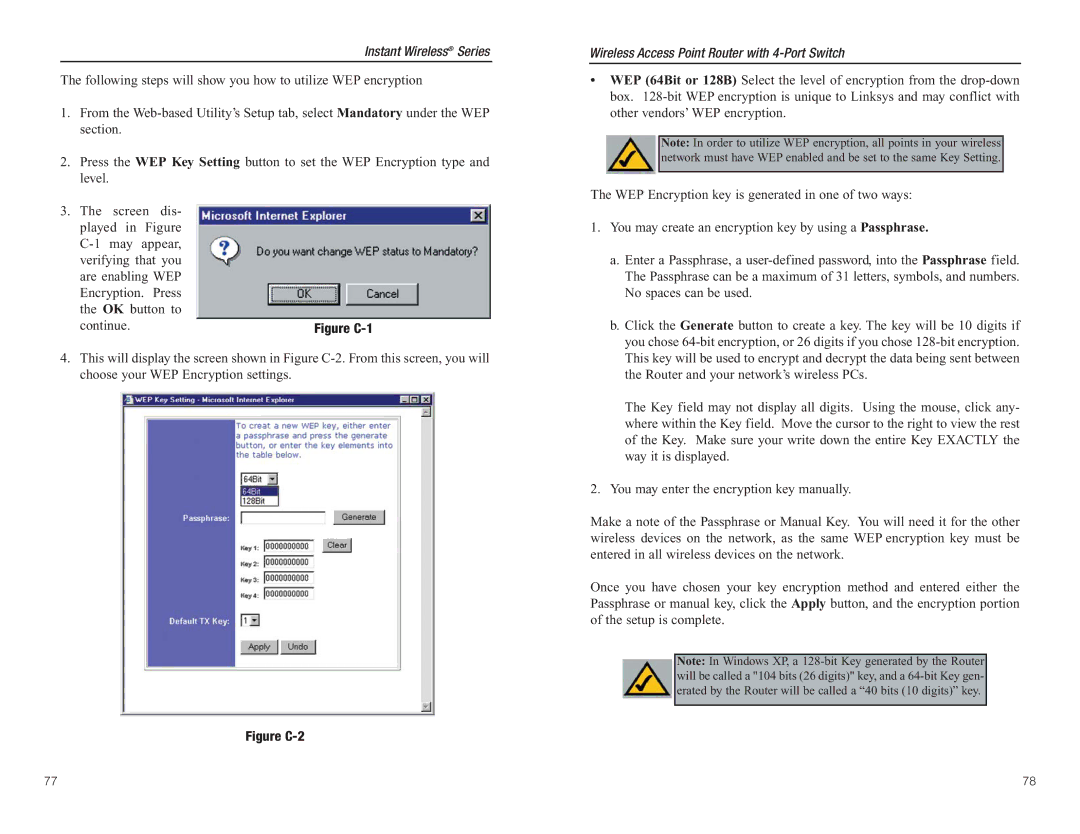 Linksys BEFW11S4 manual Figure C-2 