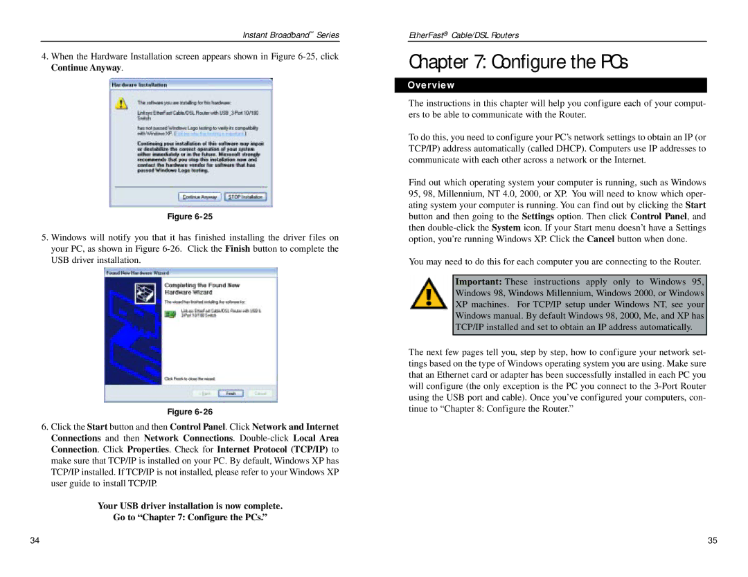 Linksys BEPSR41, BEPSR31, BEPSR11 manual Configure the PCs, Overview 