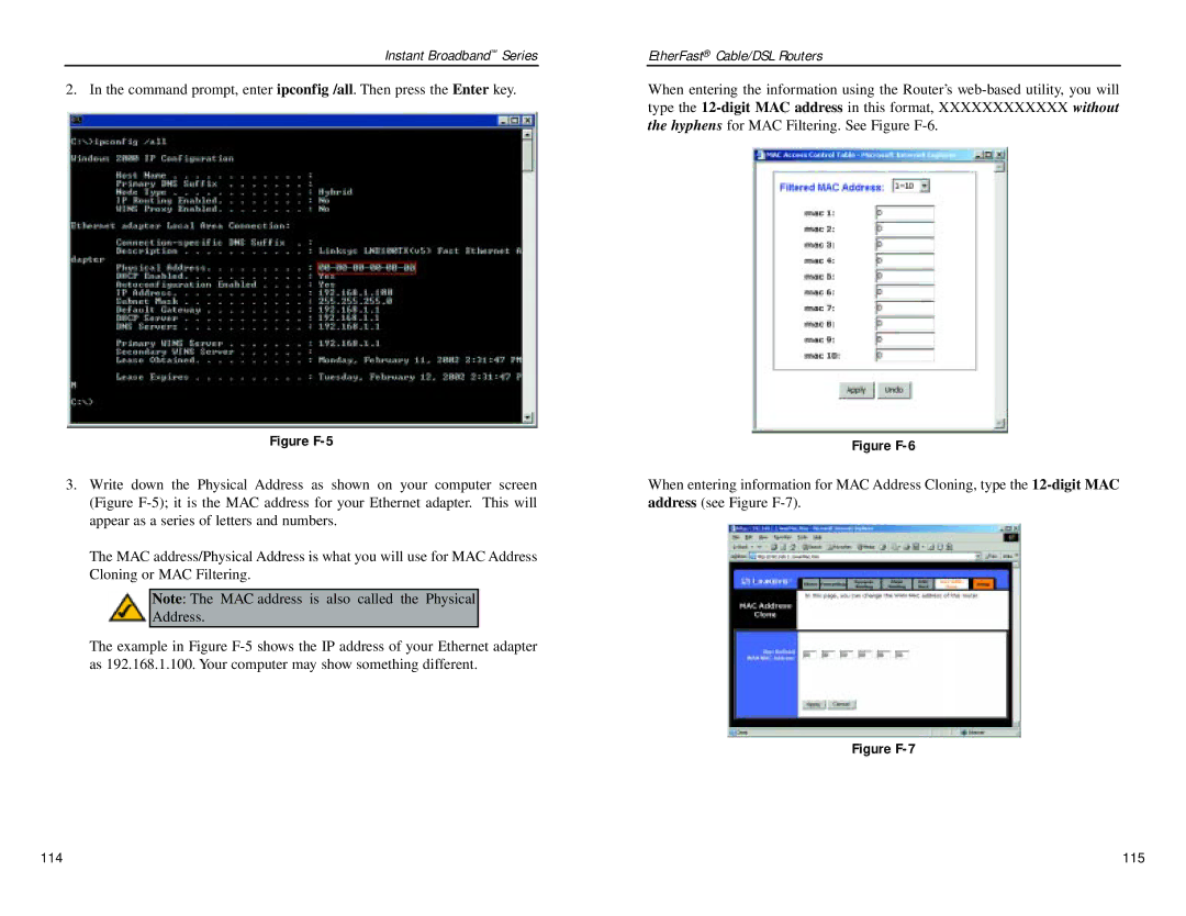 Linksys BEPSR31, BEPSR41, BEPSR11 manual Figure F-5 