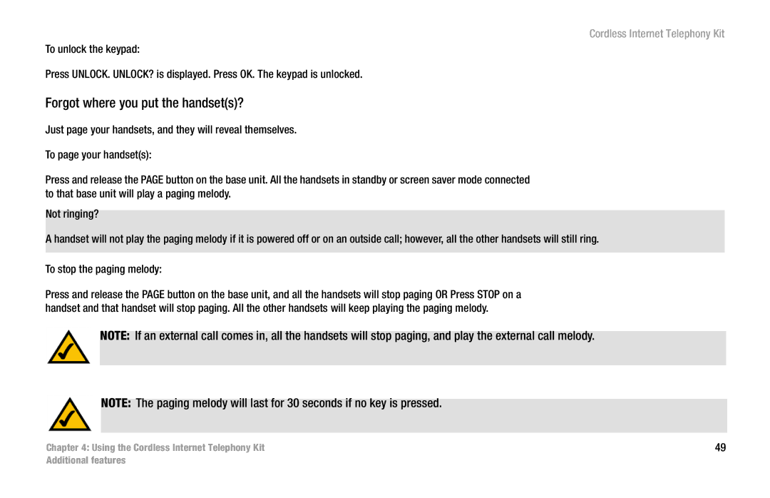 Linksys CIT200 manual Forgot where you put the handsets? 