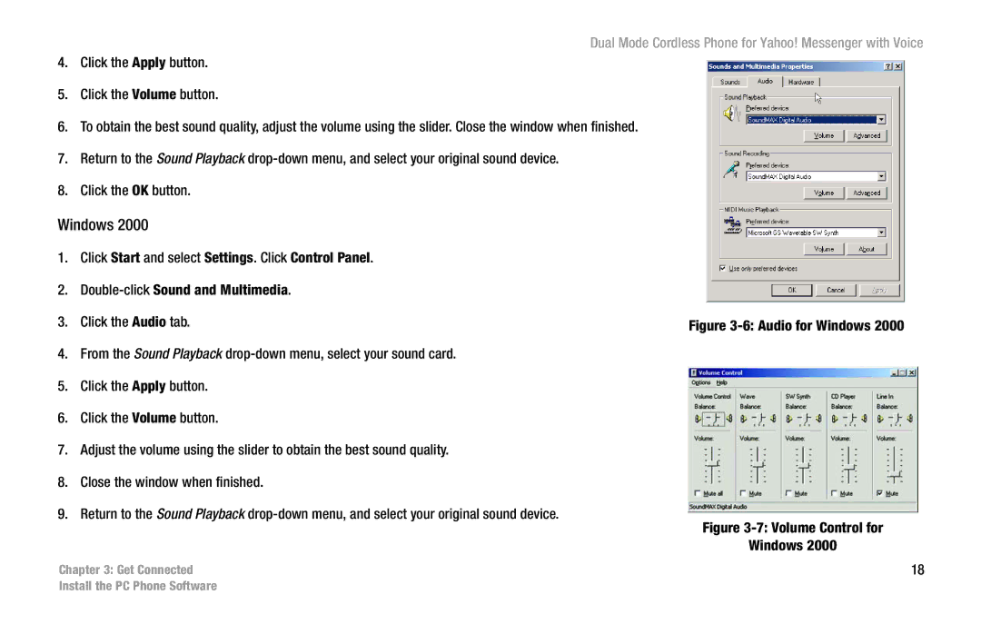 Linksys CIT310 manual Windows, Click the Apply button Click the Volume button 