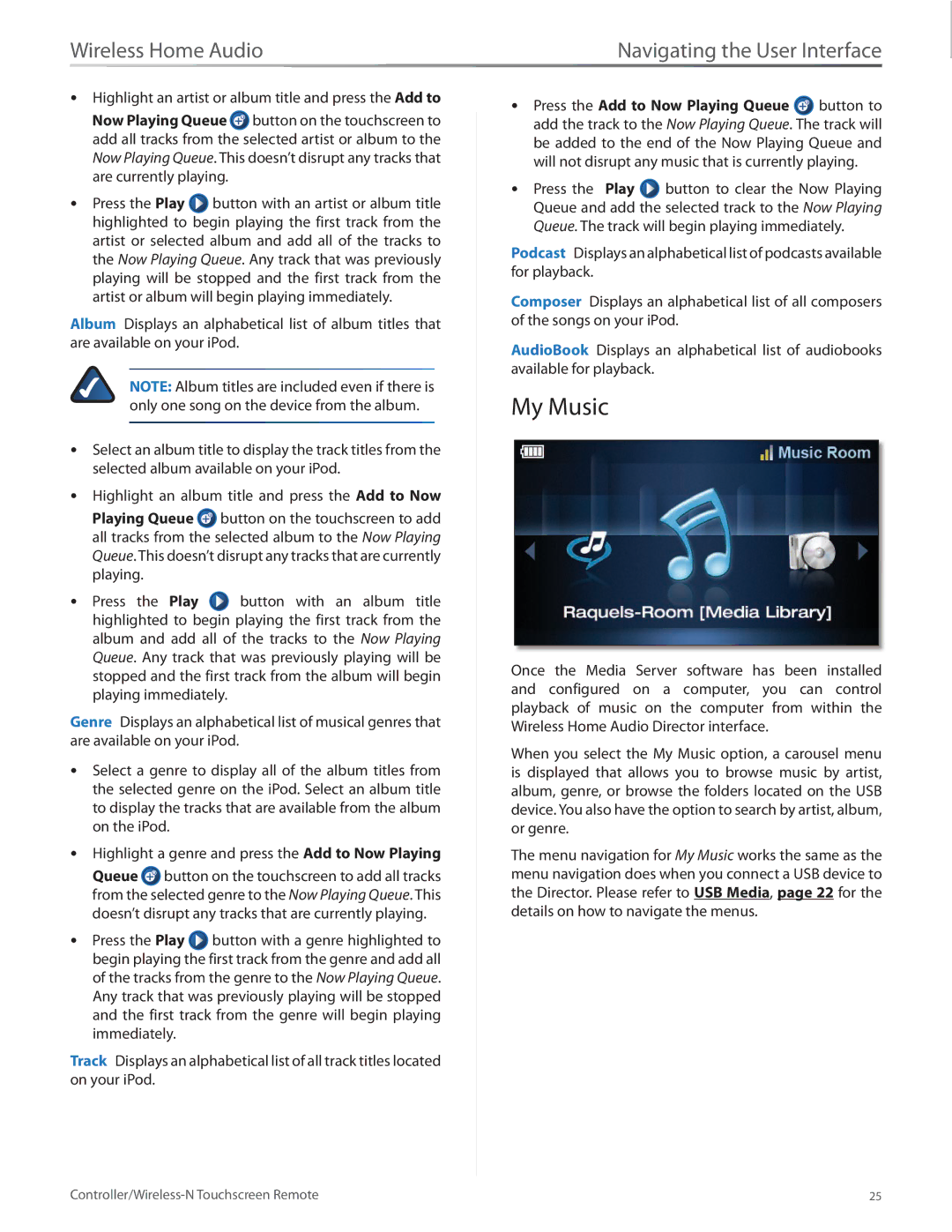 Linksys DMRW1000 manual My Music 