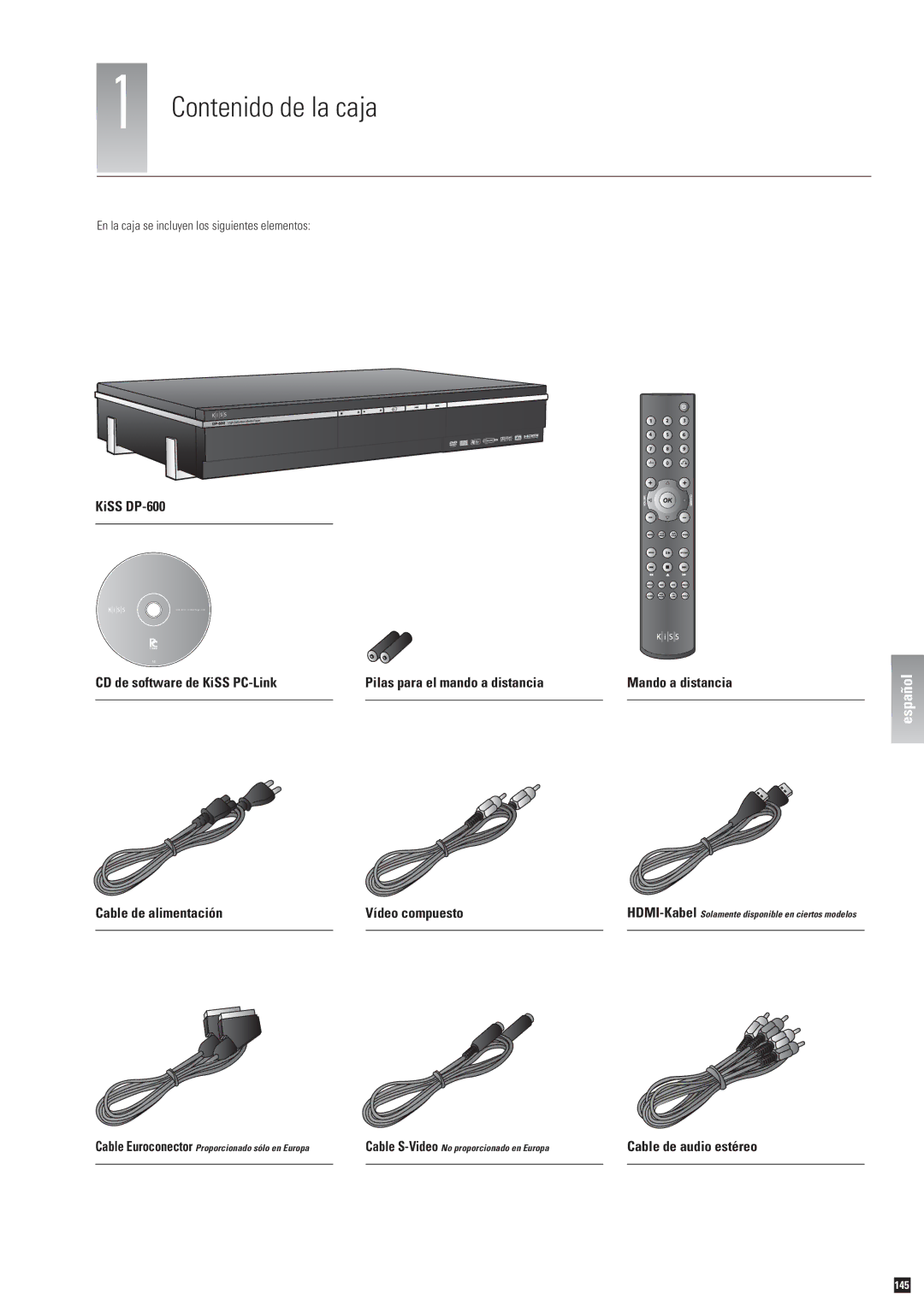 Linksys DP-600 manual Contenido de la caja, Cable de audio estéreo, En la caja se incluyen los siguientes elementos 