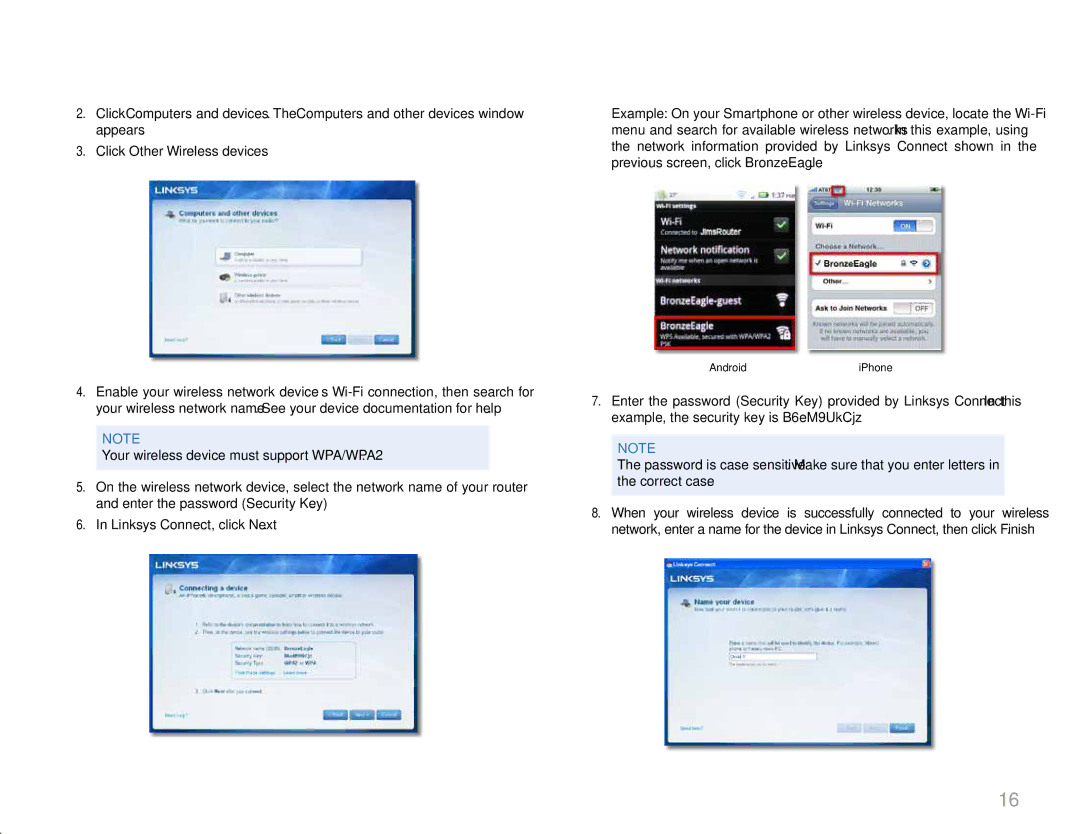 Linksys E2500 manual Click Other Wireless devices 