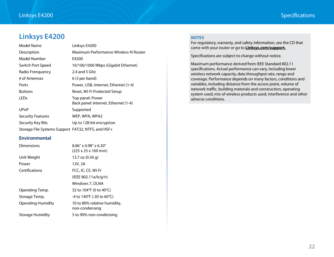 Linksys E2500 manual Linksys E4200 