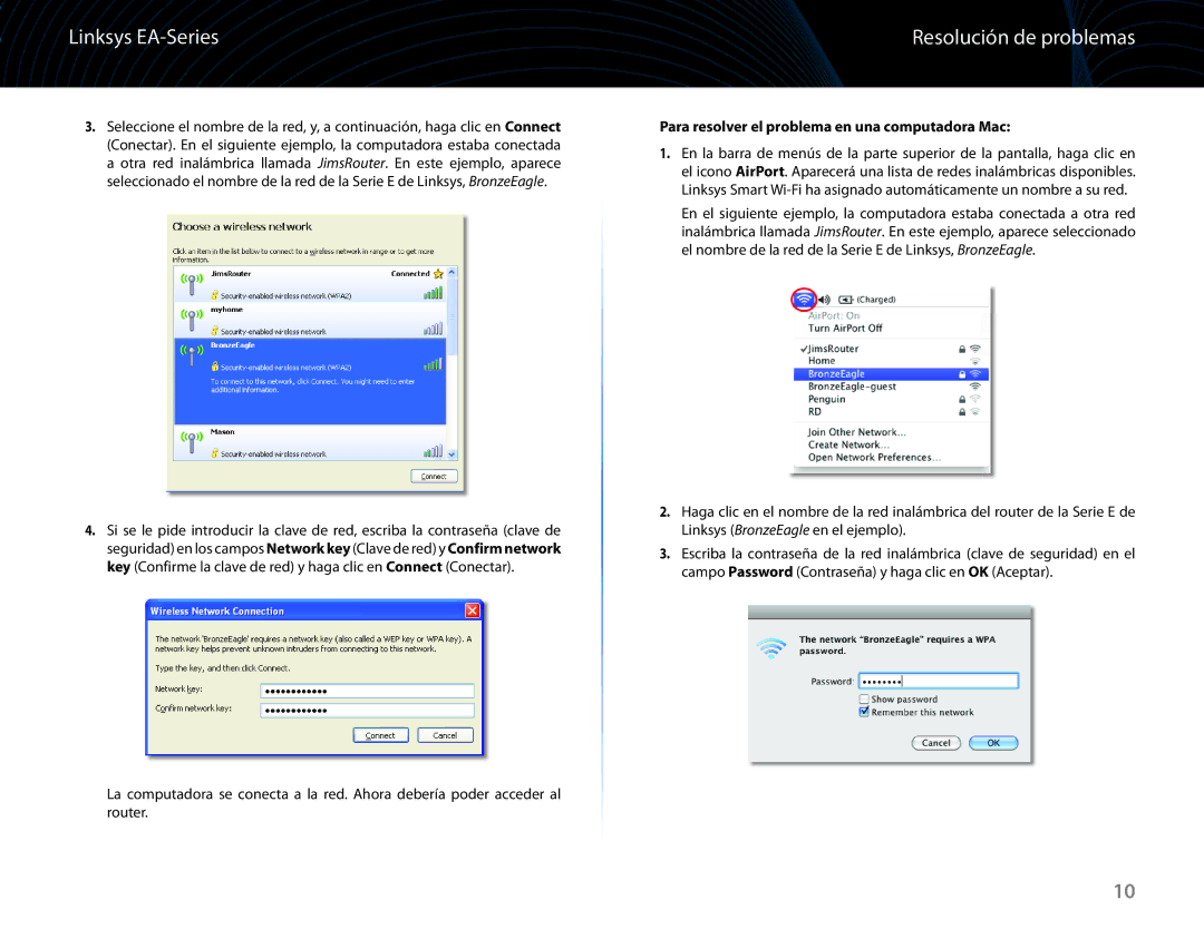 Linksys EA6100 manual Para resolver el problema en una computadora Mac 