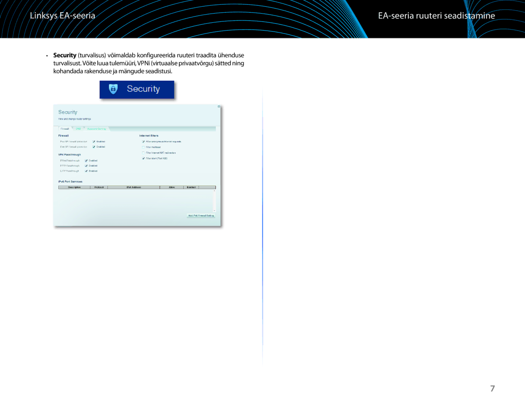 Linksys EA6100 manual EA-seeria ruuteri seadistamine 