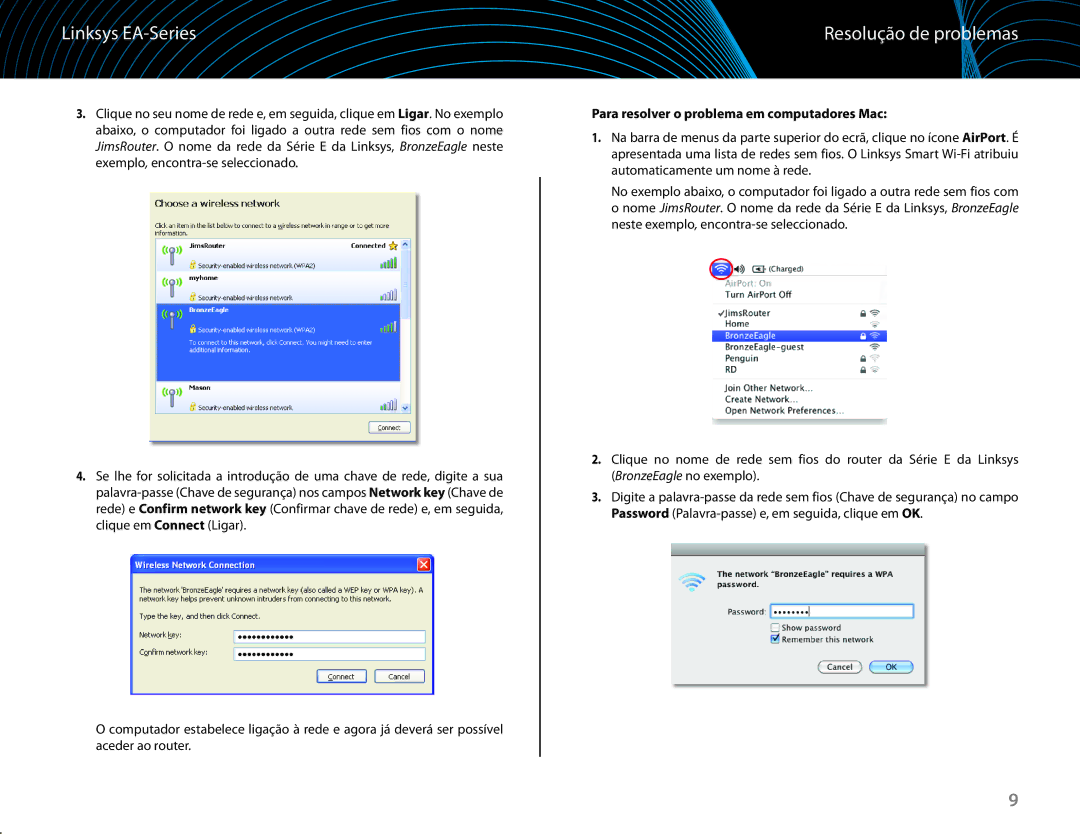 Linksys EA6100 manual Para resolver o problema em computadores Mac 