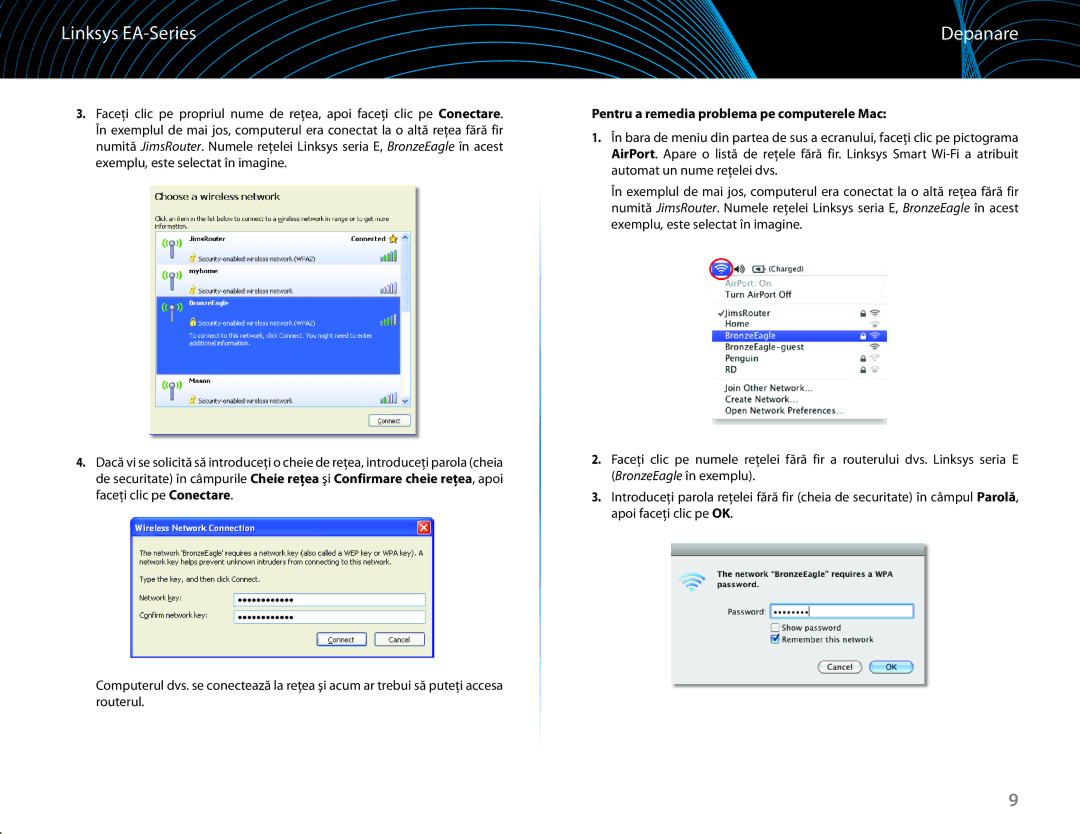 Linksys EA6100 manual Pentru a remedia problema pe computerele Mac 