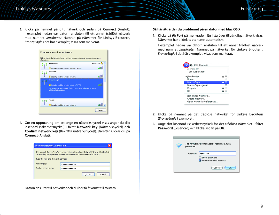 Linksys EA6100 manual Så här åtgärdar du problemet på en dator med Mac OS 