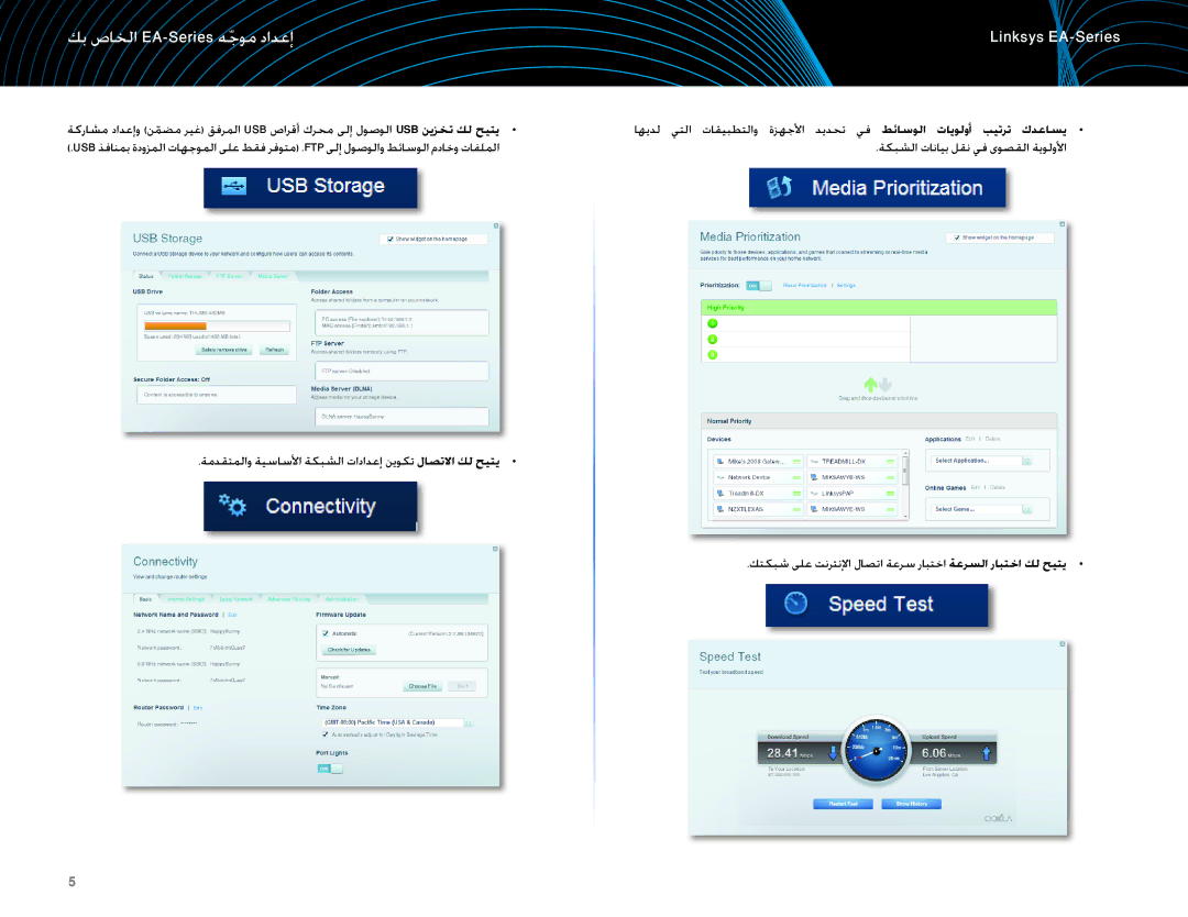 Linksys EA6100 manual إعداد موجإعداد موجإعجومّ داد إ 