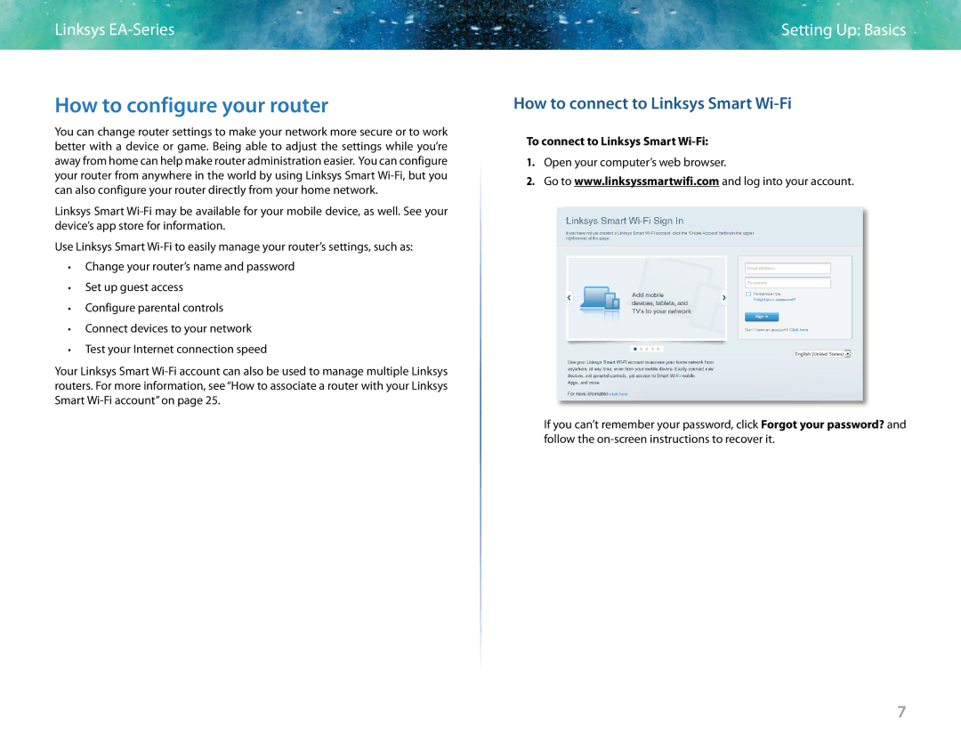 Linksys EA6400 How to configure your router, How to connect to Linksys Smart Wi-Fi, To connect to Linksys Smart Wi-Fi 