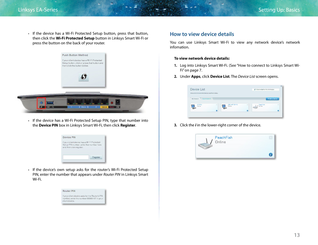 Linksys EA6400 manual How to view device details, To view network device details 