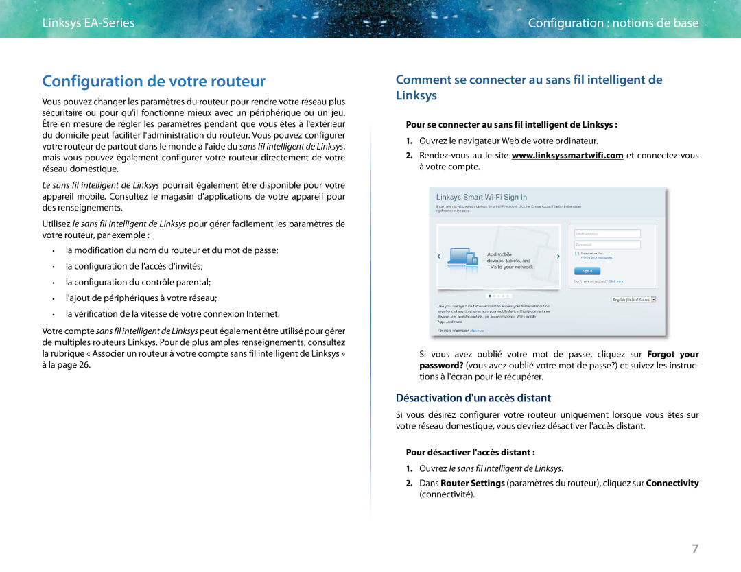 Linksys EA6400 manual Configuration de votre routeur, Comment se connecter au sans fil intelligent de Linksys 