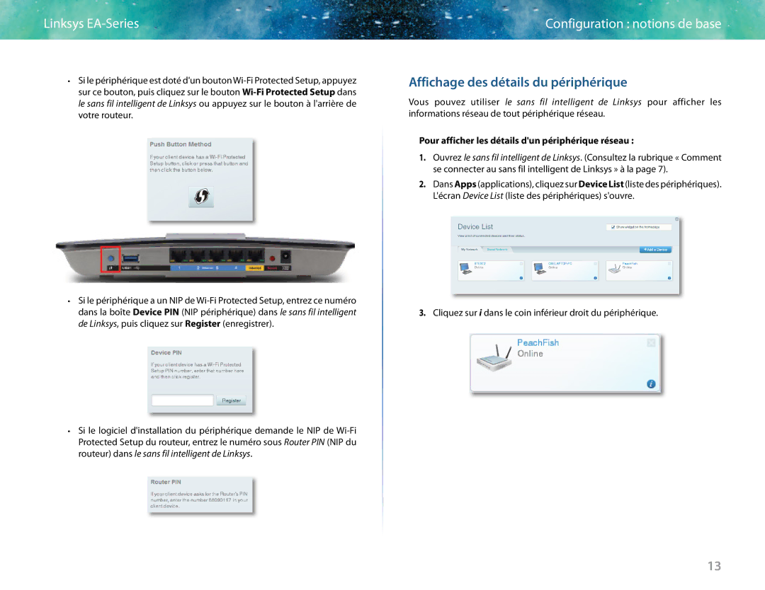 Linksys EA6400 manual Affichage des détails du périphérique, Pour afficher les détails dun périphérique réseau 