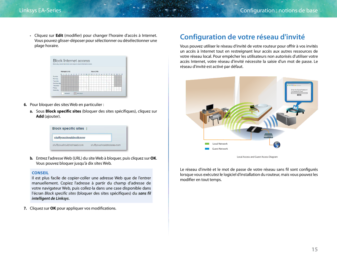 Linksys EA6400 manual Configuration de votre réseau dinvité 