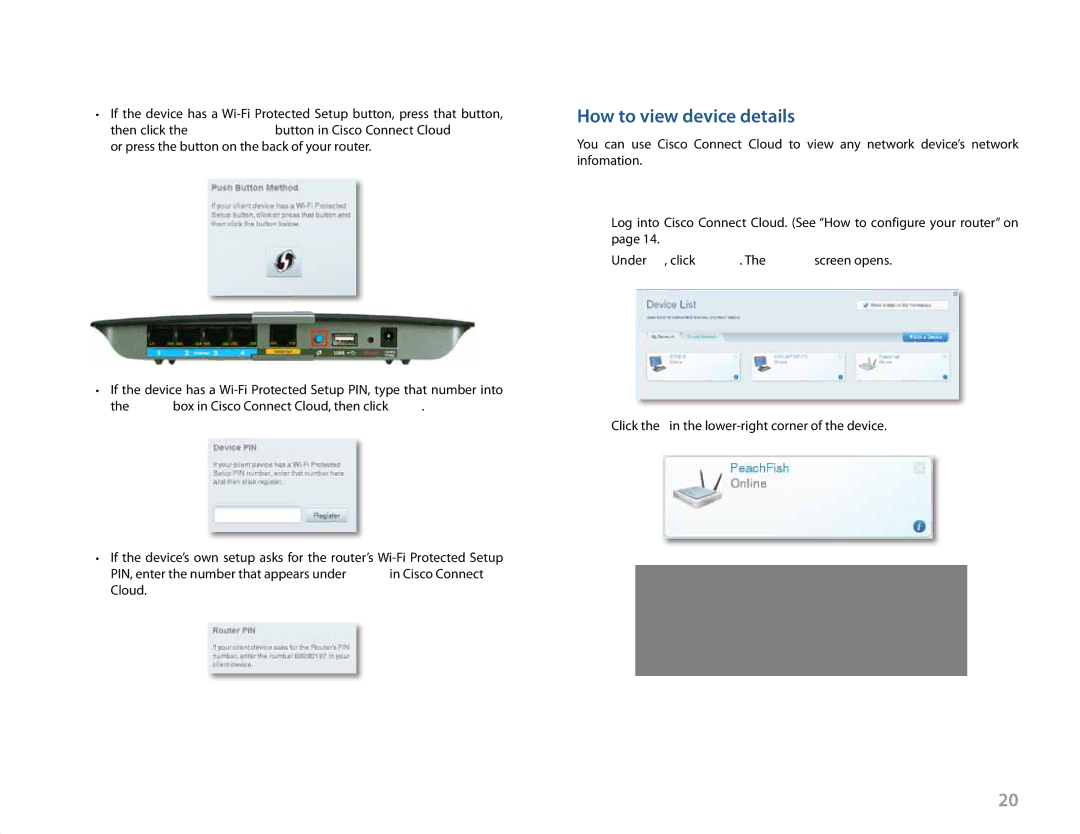 Linksys EA2700, Linksys EA6500, EA4500, EA3500 manual How to view device details, To view network device details 